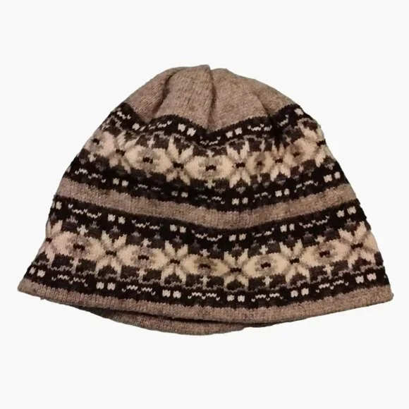 Knit Beanie Hat Eco Friendly Wool Blend Black Gray The Renewable Resource USA - Picture 3 of 7